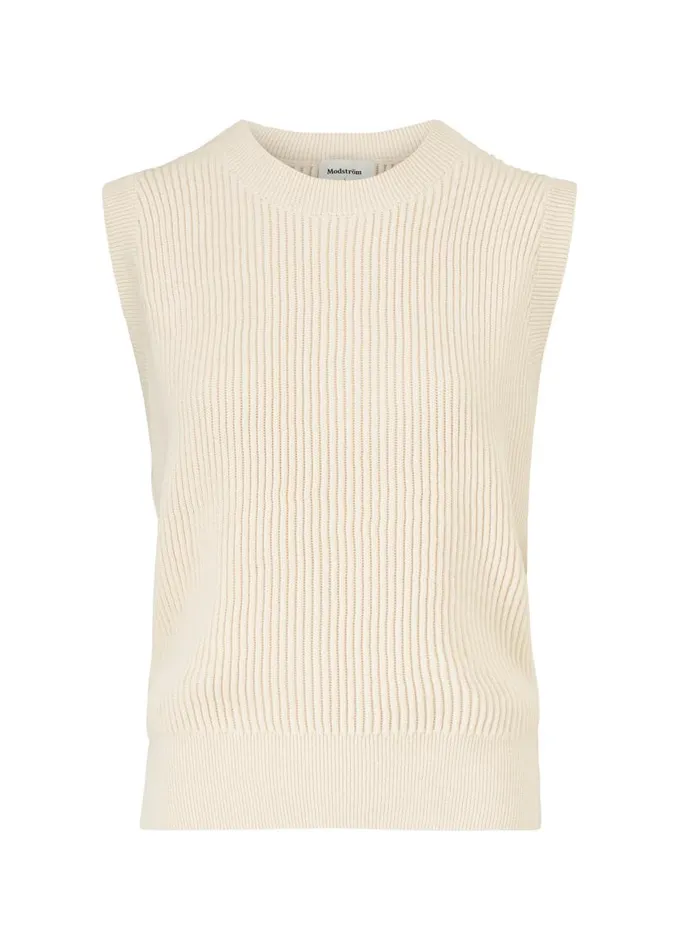Women Modstrm Blouses and Knitwear Luca Vest Off White