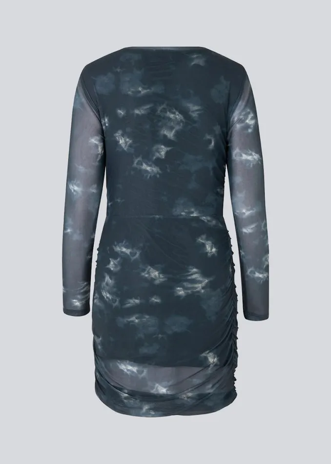 Women Modstrm Dresses CliffordMD Print Dress Midnight Tie Dye Women Modstrm Dresses CliffordMD Print Dress Midnight Tie Dye