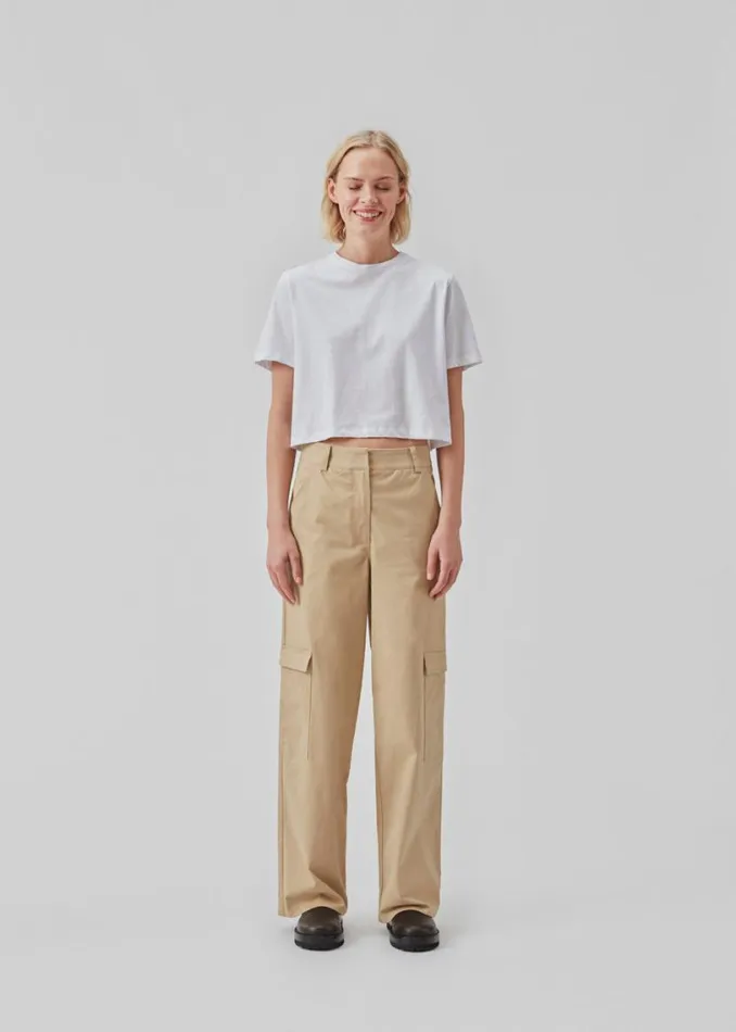 Women Modstrm TShirts CadakMD Crop Tshirt White