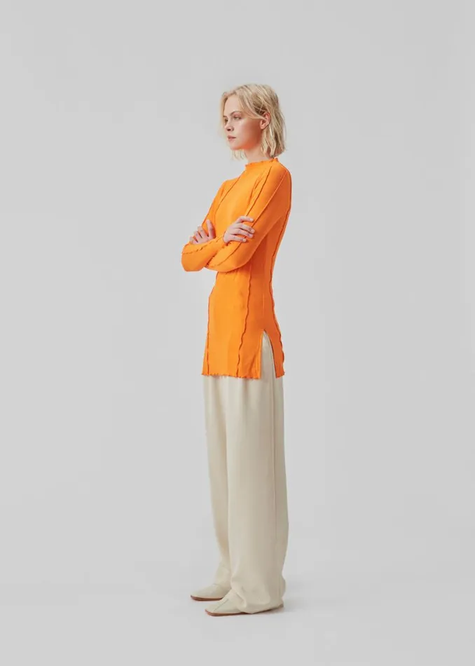 Women Modstrm Tops CassieMD LS Top Vibrant Orange