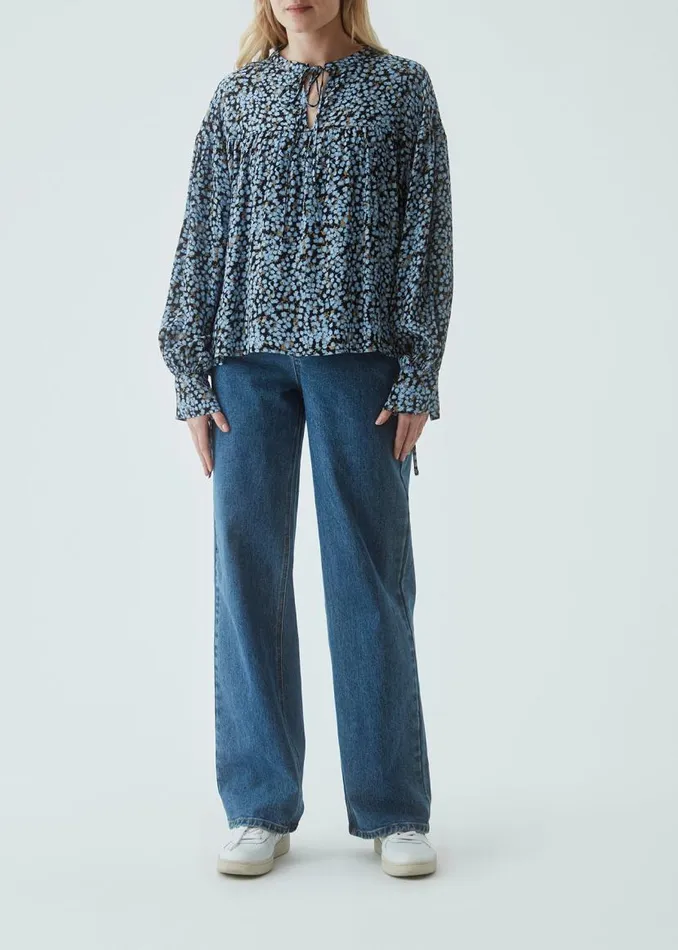 Women Modstrm Tops Menna Print Top Forest Fleur
