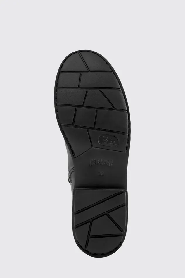 Women Neuman Black Leather And Textile Highboots Camper Boots Women Neuman Black Leather And Textile Highboots Camper Boots