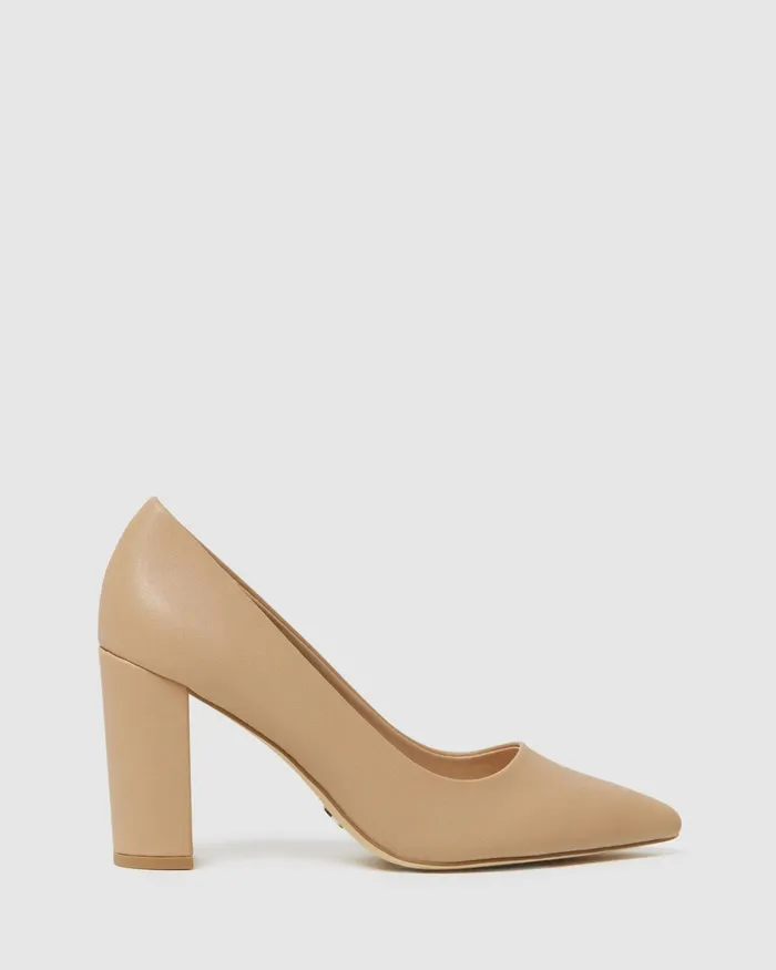 Women NOVO Shoes ILLEGAL Buff Block Heels