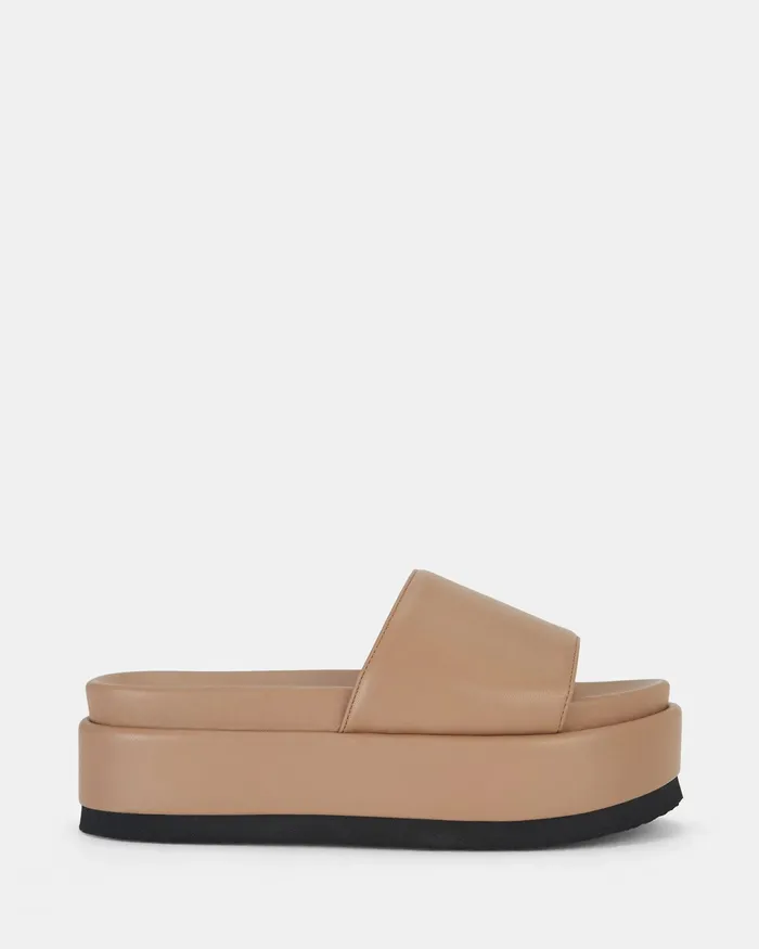 Women NOVO Shoes SERAFINNA CAMEL Sandals Slides