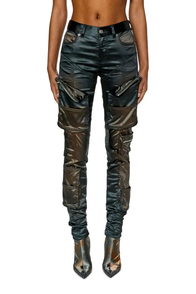 Women PLandyShow Dark Grey Diesel Trousers And Shorts Women PLandyShow Dark Grey Diesel Trousers And Shorts