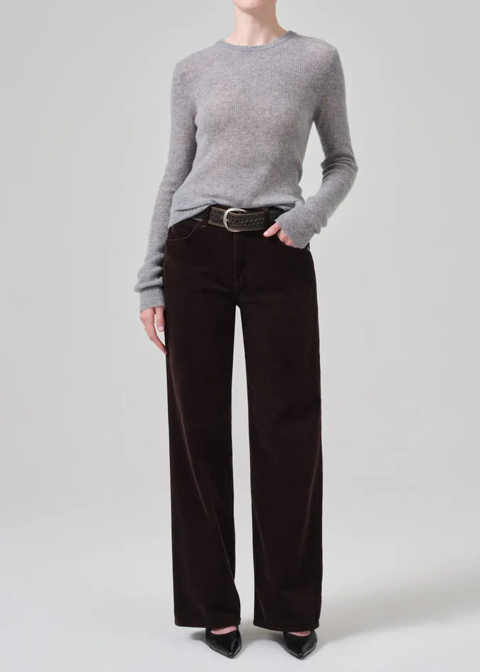 Women Pants Citizens Of Humanity Annina High Rise Wide Leg 30034 Corduroy In Clove