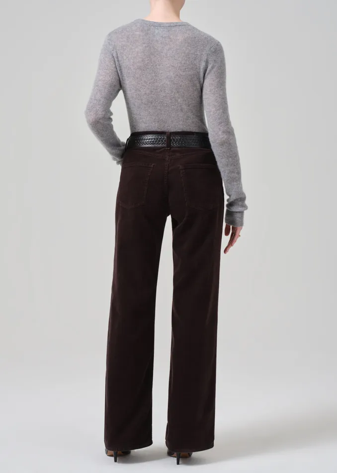 Women Pants Citizens Of Humanity Annina High Rise Wide Leg 30034 Corduroy In Clove