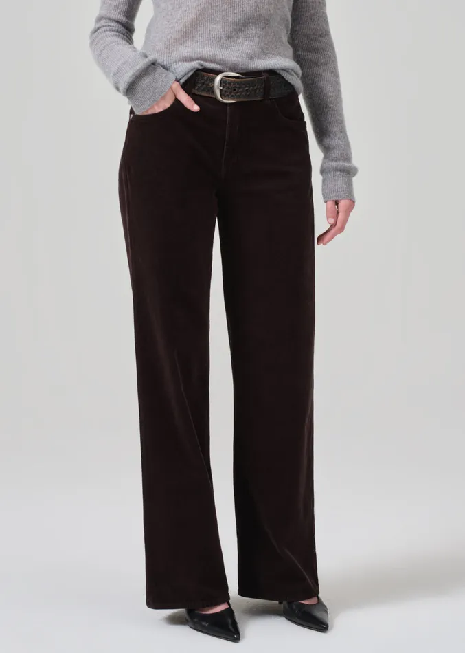 Women Pants Citizens Of Humanity Annina High Rise Wide Leg 30034 Corduroy In Clove
