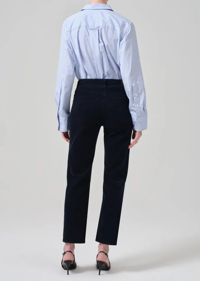 Women Pants Citizens Of Humanity Zurie Ankle Corduroy In Navy