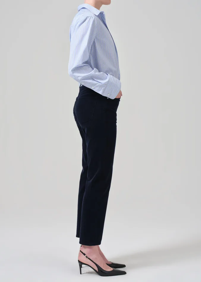 Women Pants Citizens Of Humanity Zurie Ankle Corduroy In Navy