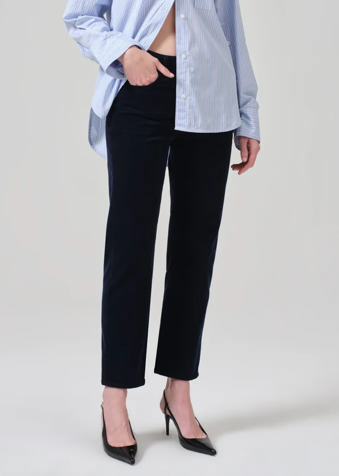 Women Pants Citizens Of Humanity Zurie Ankle Corduroy In Navy