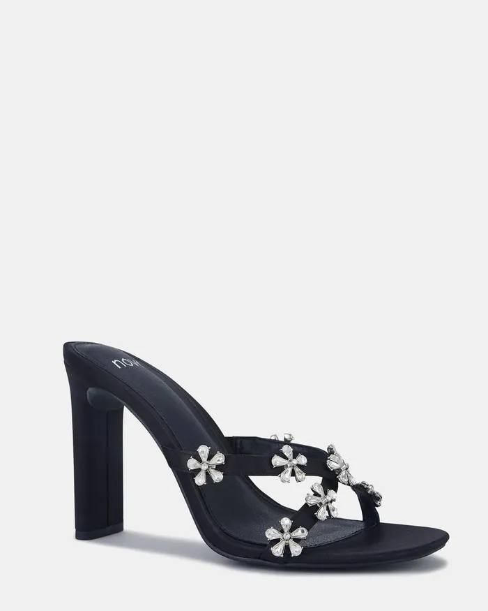 Women Party NOVO Shoes LARNA Black Satin