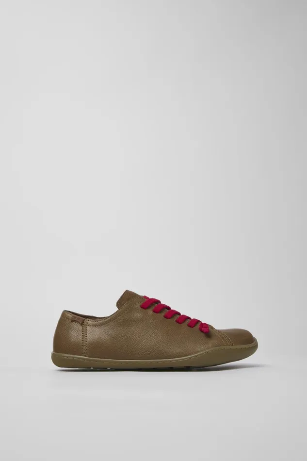 Women Peu Brown Leather Shoes Camper Casual Shoes Women Peu Brown Leather Shoes Camper Casual Shoes