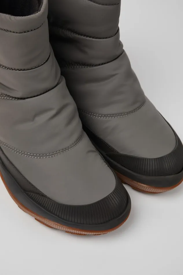 Women Peu Pista GORETEX Gray Textile And Leather Boots Camper Ankle Boots