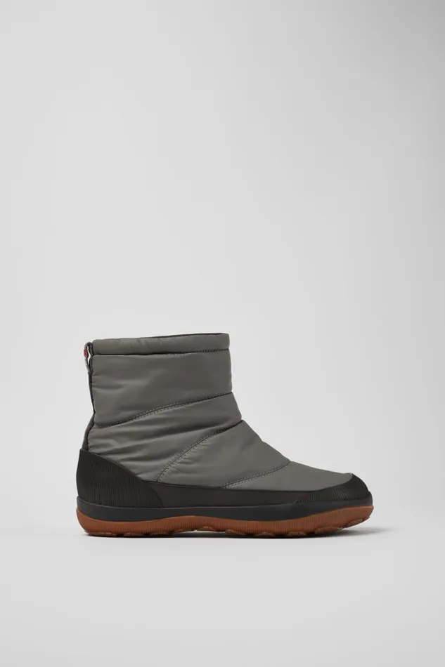 Women Peu Pista GORETEX Gray Textile And Leather Boots Camper Ankle Boots Women Peu Pista GORETEX Gray Textile And Leather Boots Camper Ankle Boots