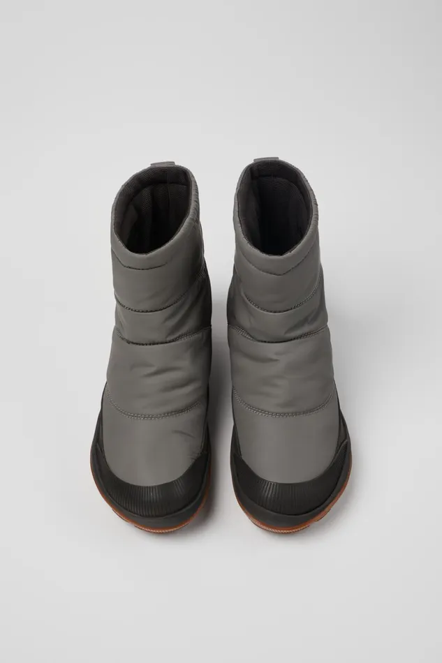 Women Peu Pista GORETEX Gray Textile And Leather Boots Camper Ankle Boots Women Peu Pista GORETEX Gray Textile And Leather Boots Camper Ankle Boots