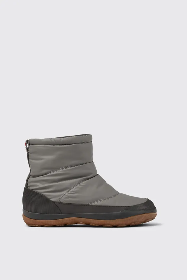 Women Peu Pista GORETEX Gray Textile And Leather Boots Camper Ankle Boots Women Peu Pista GORETEX Gray Textile And Leather Boots Camper Ankle Boots
