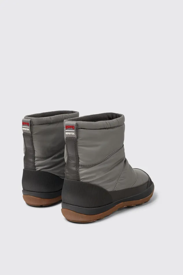 Women Peu Pista GORETEX Gray Textile And Leather Boots Camper Ankle Boots Women Peu Pista GORETEX Gray Textile And Leather Boots Camper Ankle Boots