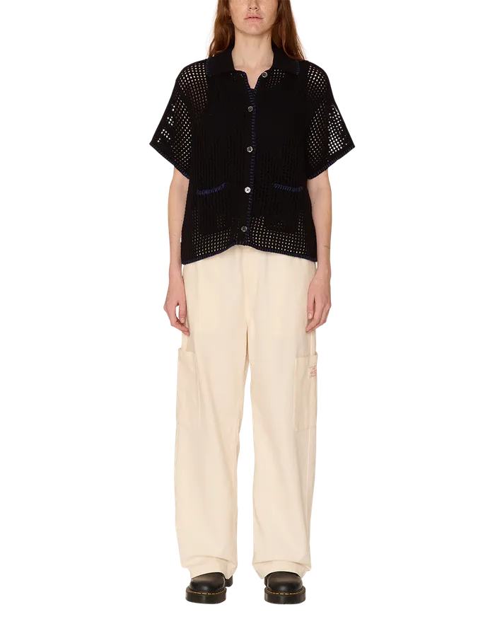 Women PILAR CROCHET CARDIGAN Black SWEATERS OBEY Clothing
