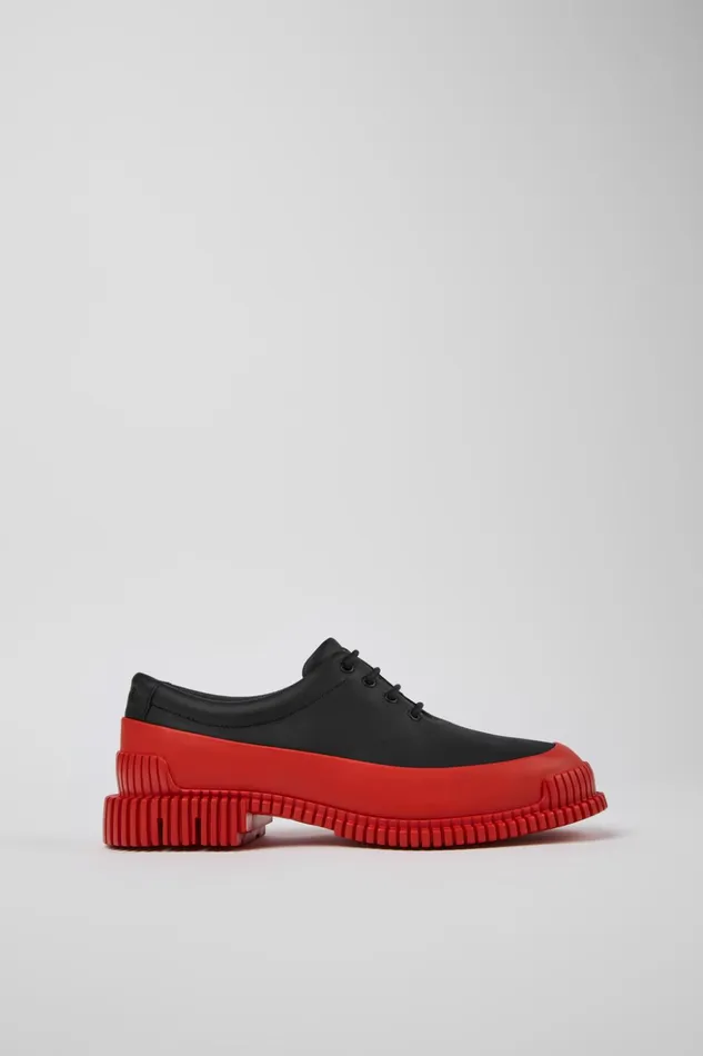 Women Pix Black And Red Leather Laceup Shoes Camper Formal Shoes Women Pix Black And Red Leather Laceup Shoes Camper Formal Shoes
