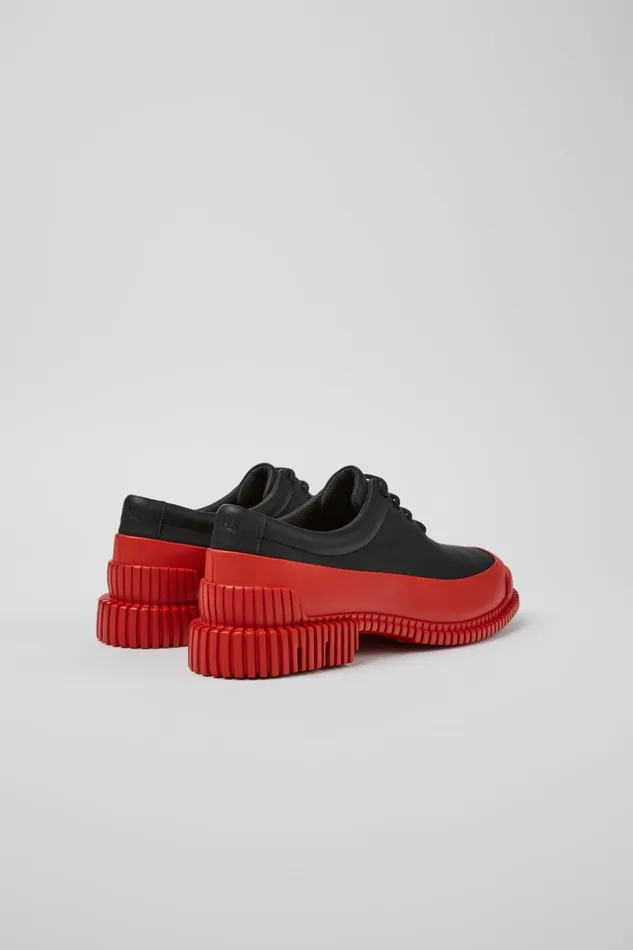 Women Pix Black And Red Leather Laceup Shoes Camper Formal Shoes Women Pix Black And Red Leather Laceup Shoes Camper Formal Shoes
