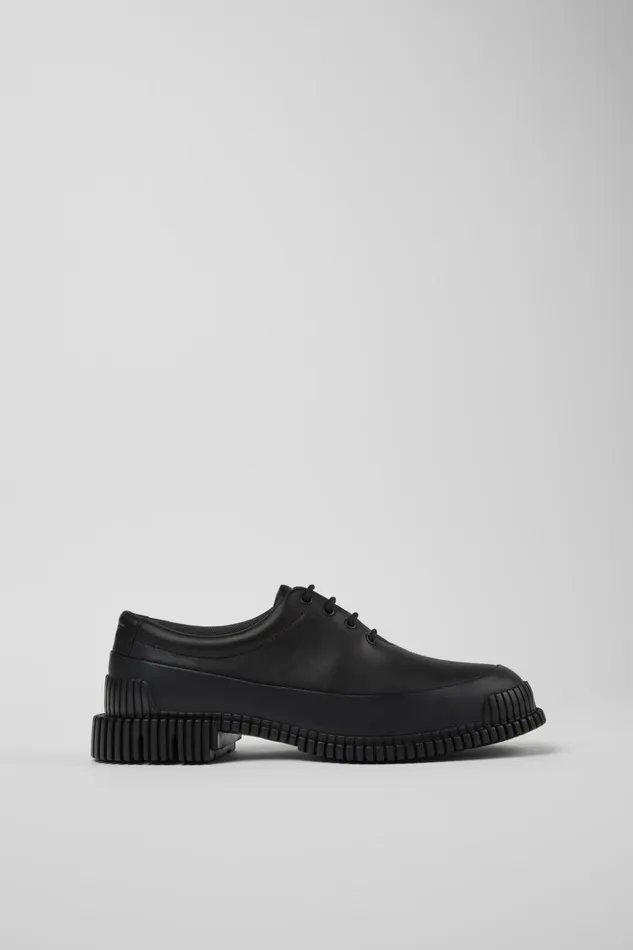 Women Pix Black Leather Shoe Camper Flat Shoes Women Pix Black Leather Shoe Camper Flat Shoes