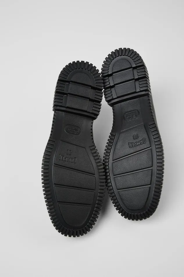 Women Pix Black Leather Shoe Camper Flat Shoes Women Pix Black Leather Shoe Camper Flat Shoes