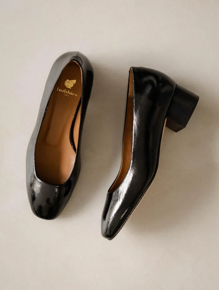 Women Pumps and Mary Janes Bobbies Rosie Black Vinyl