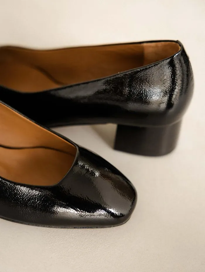 Women Pumps and Mary Janes Bobbies Rosie Black Vinyl Women Pumps and Mary Janes Bobbies Rosie Black Vinyl