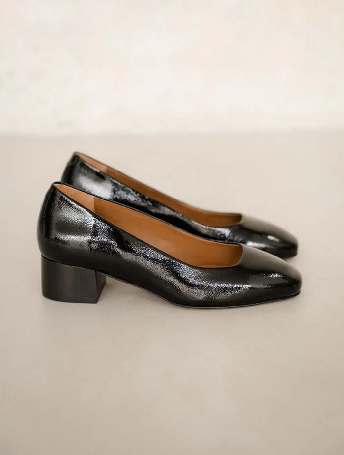Women Pumps and Mary Janes Bobbies Rosie Black Vinyl Women Pumps and Mary Janes Bobbies Rosie Black Vinyl