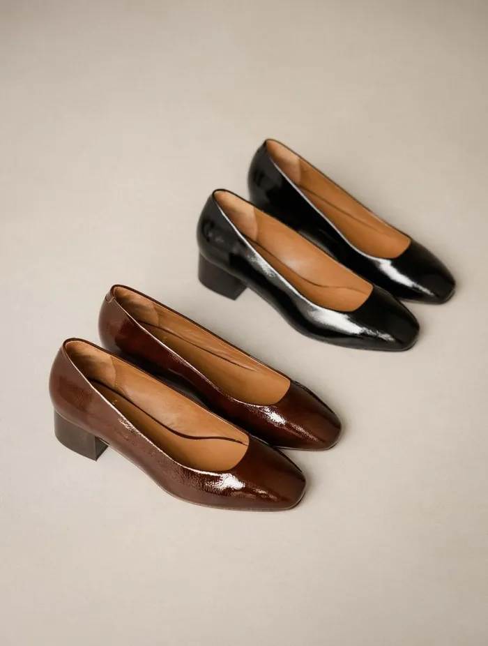 Women Pumps and Mary Janes Bobbies Rosie Black Vinyl Women Pumps and Mary Janes Bobbies Rosie Black Vinyl
