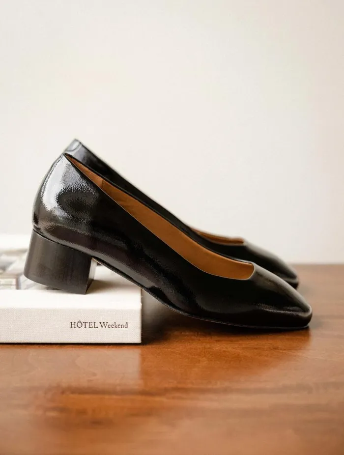Women Pumps and Mary Janes Bobbies Rosie Black Vinyl Women Pumps and Mary Janes Bobbies Rosie Black Vinyl