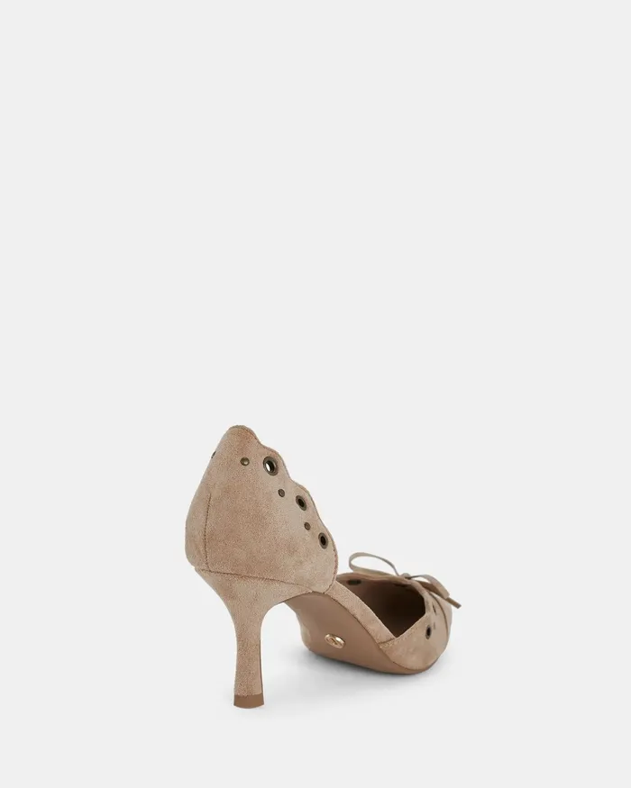Women Pumps NOVO Shoes ILLASI Sand Closed Toe Heels