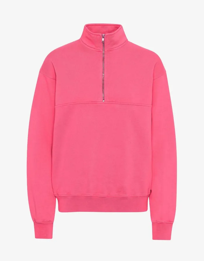 Women Quarter Zips Colorful Standard Organic Quarter Zip Bubblegum Pink