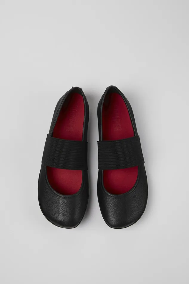 Women Right Black Leather Ballerina Camper Ballerinas Women Right Black Leather Ballerina Camper Ballerinas