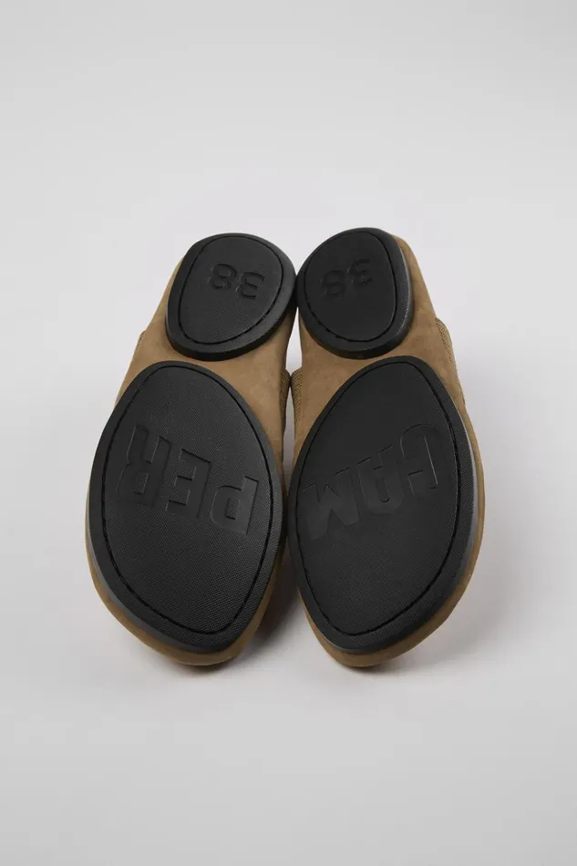 Women Right Brown Nubuck Mary Jane Camper Ballerinas Women Right Brown Nubuck Mary Jane Camper Ballerinas