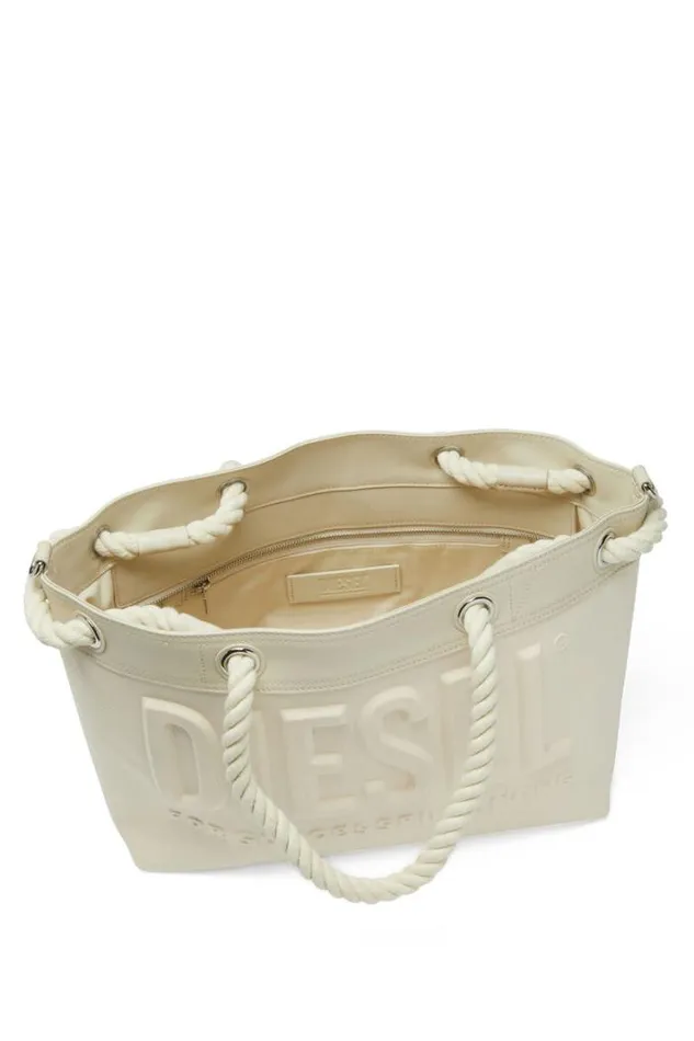 Women Rope Tote M White Diesel Shopping Bags Women Rope Tote M White Diesel Shopping Bags