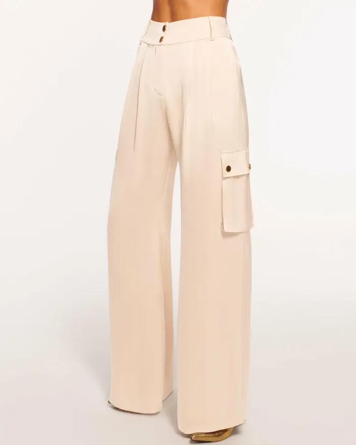 Women Rumer Wide Leg Cargo Pant Ivory Ramy Brook Pants