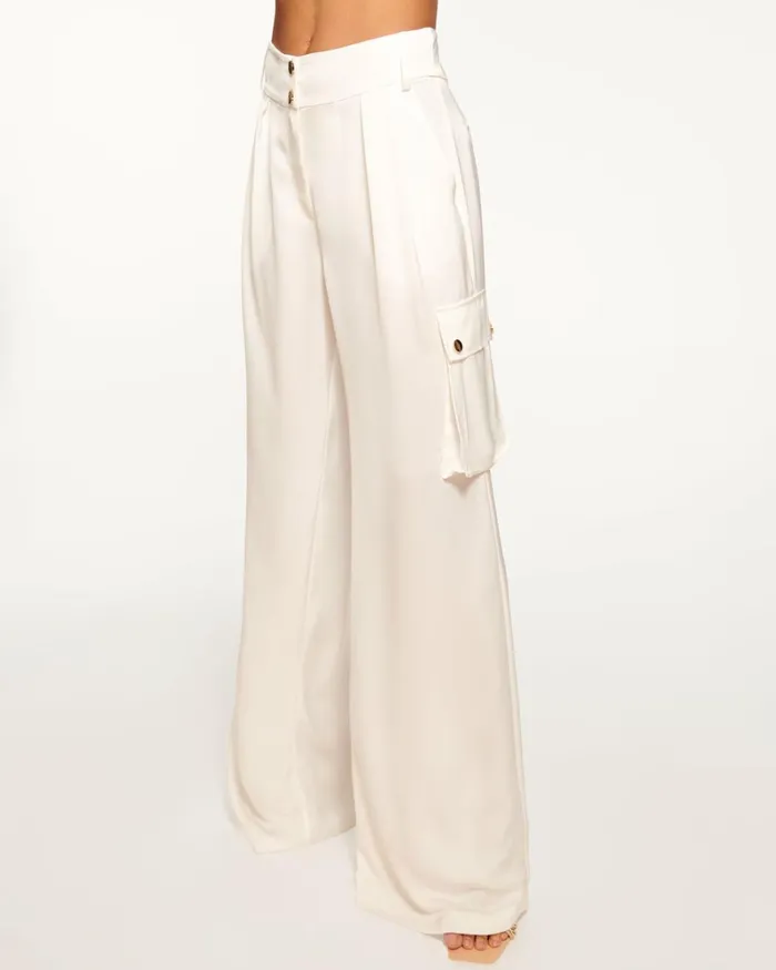 Women Rumer Wide Leg Cargo Pant Ivory Ramy Brook Pants Women Rumer Wide Leg Cargo Pant Ivory Ramy Brook Pants