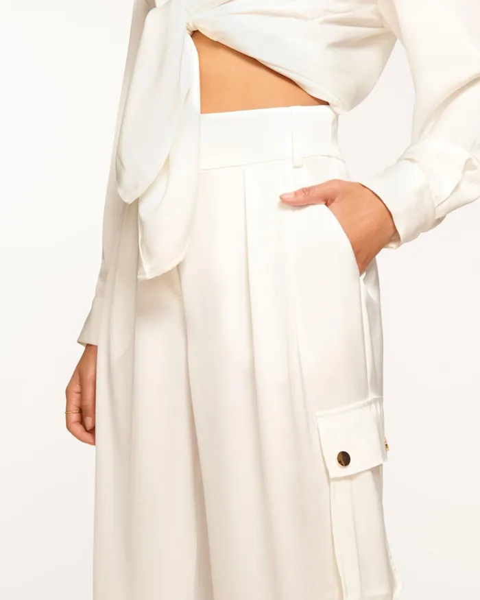 Women Rumer Wide Leg Cargo Pant Ivory Ramy Brook Pants Women Rumer Wide Leg Cargo Pant Ivory Ramy Brook Pants