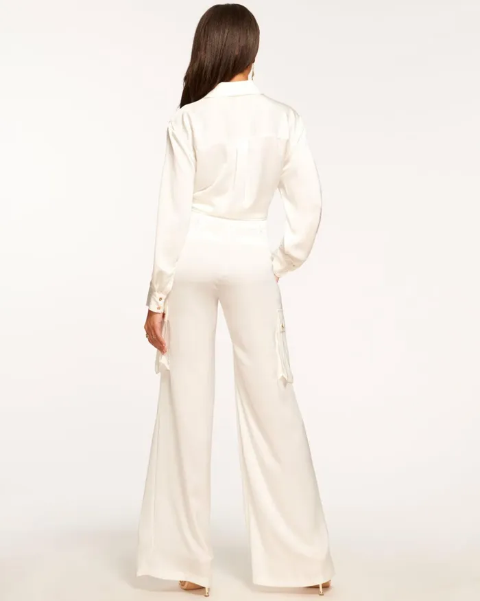 Women Rumer Wide Leg Cargo Pant Ivory Ramy Brook Pants Women Rumer Wide Leg Cargo Pant Ivory Ramy Brook Pants
