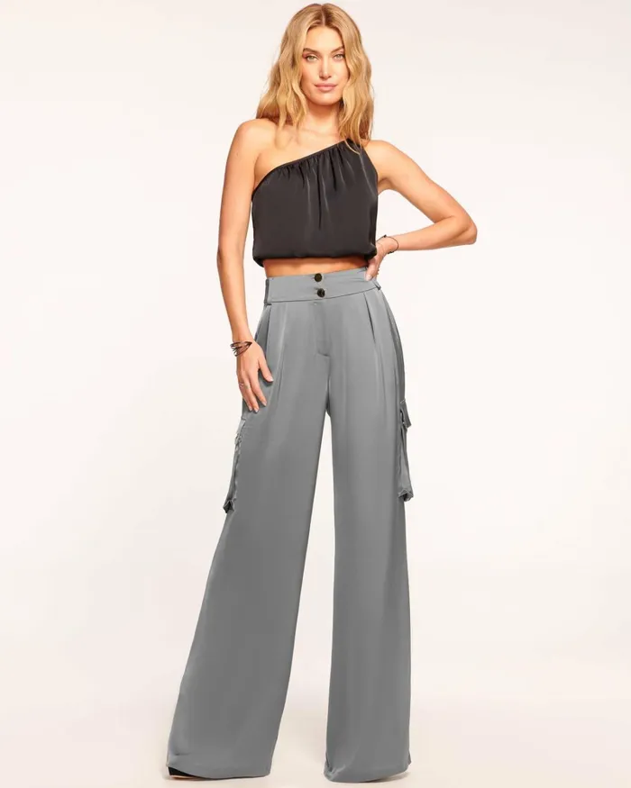 Women Rumer Wide Leg Cargo Pant Ivory Ramy Brook Pants Women Rumer Wide Leg Cargo Pant Ivory Ramy Brook Pants