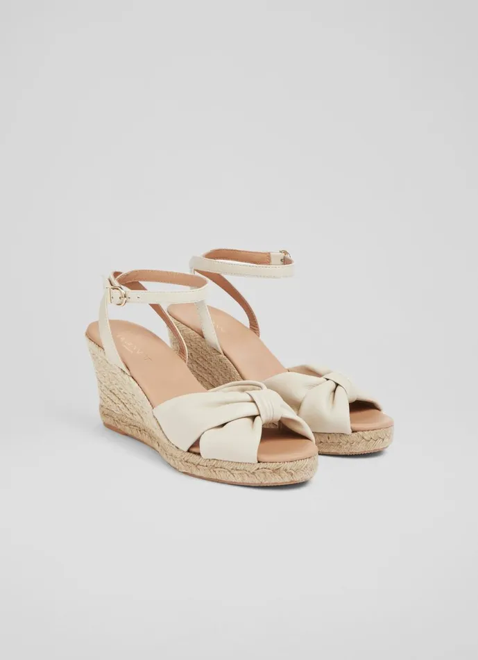 Women Sandals LKBennett Angela Cream Leather Espadrille Sandals Cream Women Sandals LKBennett Angela Cream Leather Espadrille Sandals Cream