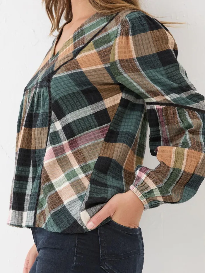 Women Shirts and Blouses Fat Face Multi Lara Check Blouse