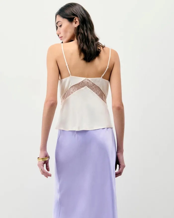 Women Shirts TShirts and Tops From Future Dallia Strap Top Champagne