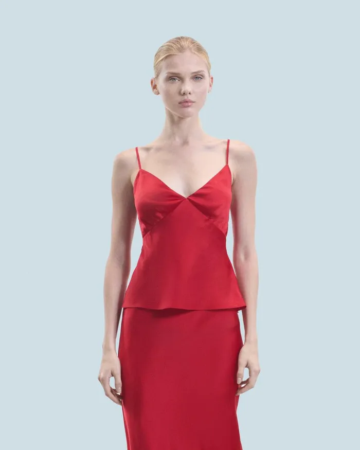 Women Shirts TShirts and Tops From Future Top Caraco Hot Red