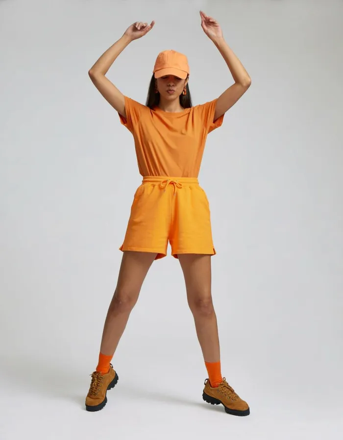 Women Shorts Colorful Standard Women Organic Sweatshorts Sunny Orange