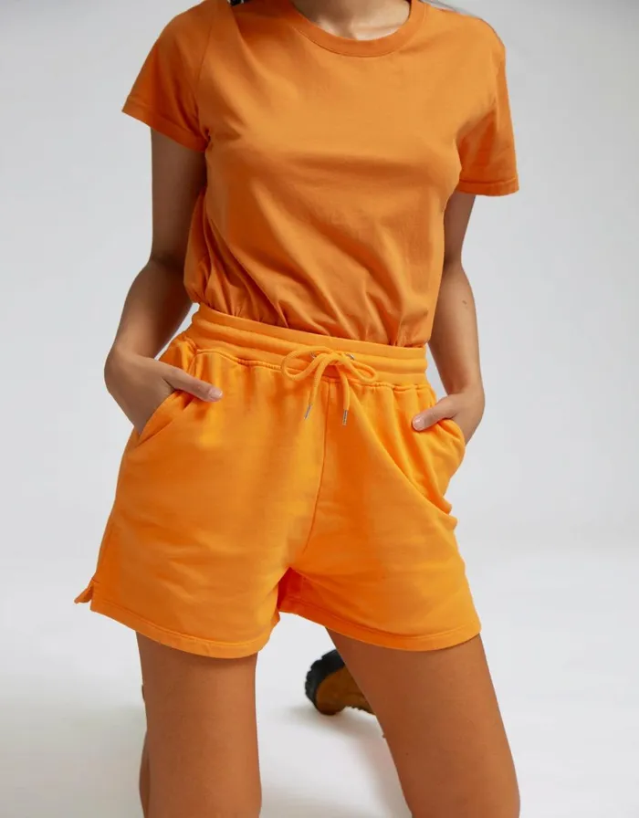 Women Shorts Colorful Standard Women Organic Sweatshorts Sunny Orange