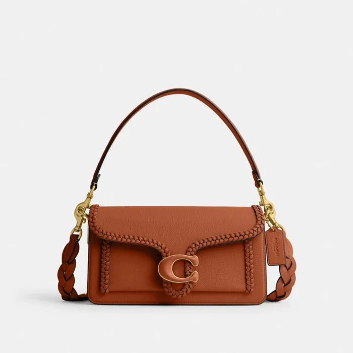 Women Shoulder Bags and Hobos Coach Tabby Shoulder Bag 26 With Braid Brassburnished Amber