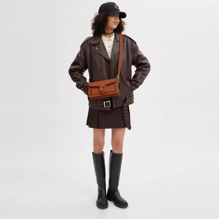 Women Shoulder Bags and Hobos Coach Tabby Shoulder Bag 26 With Braid Brassburnished Amber